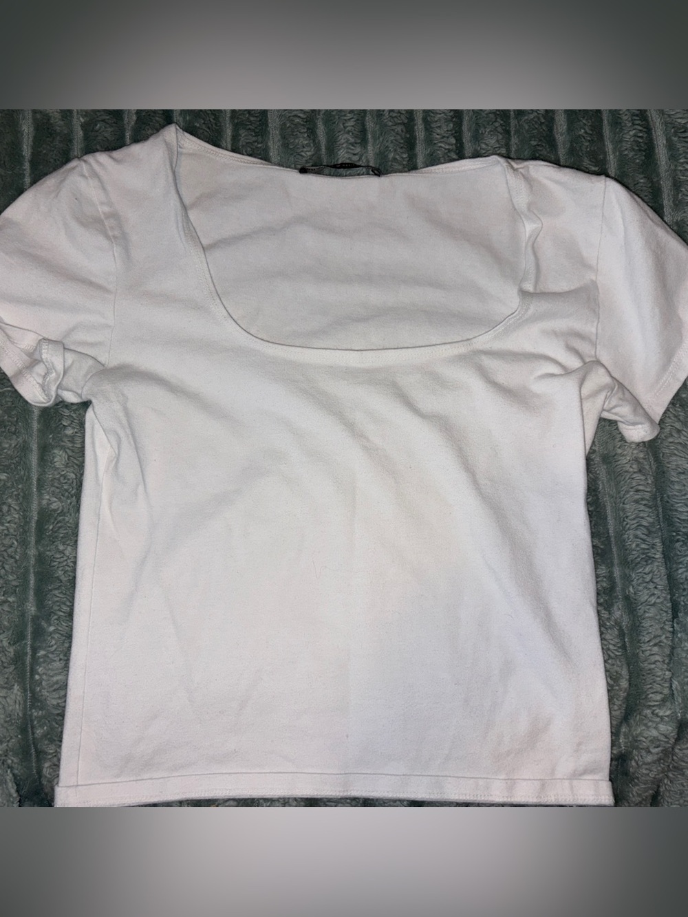 Brandy Melville White Scoop Neck Top